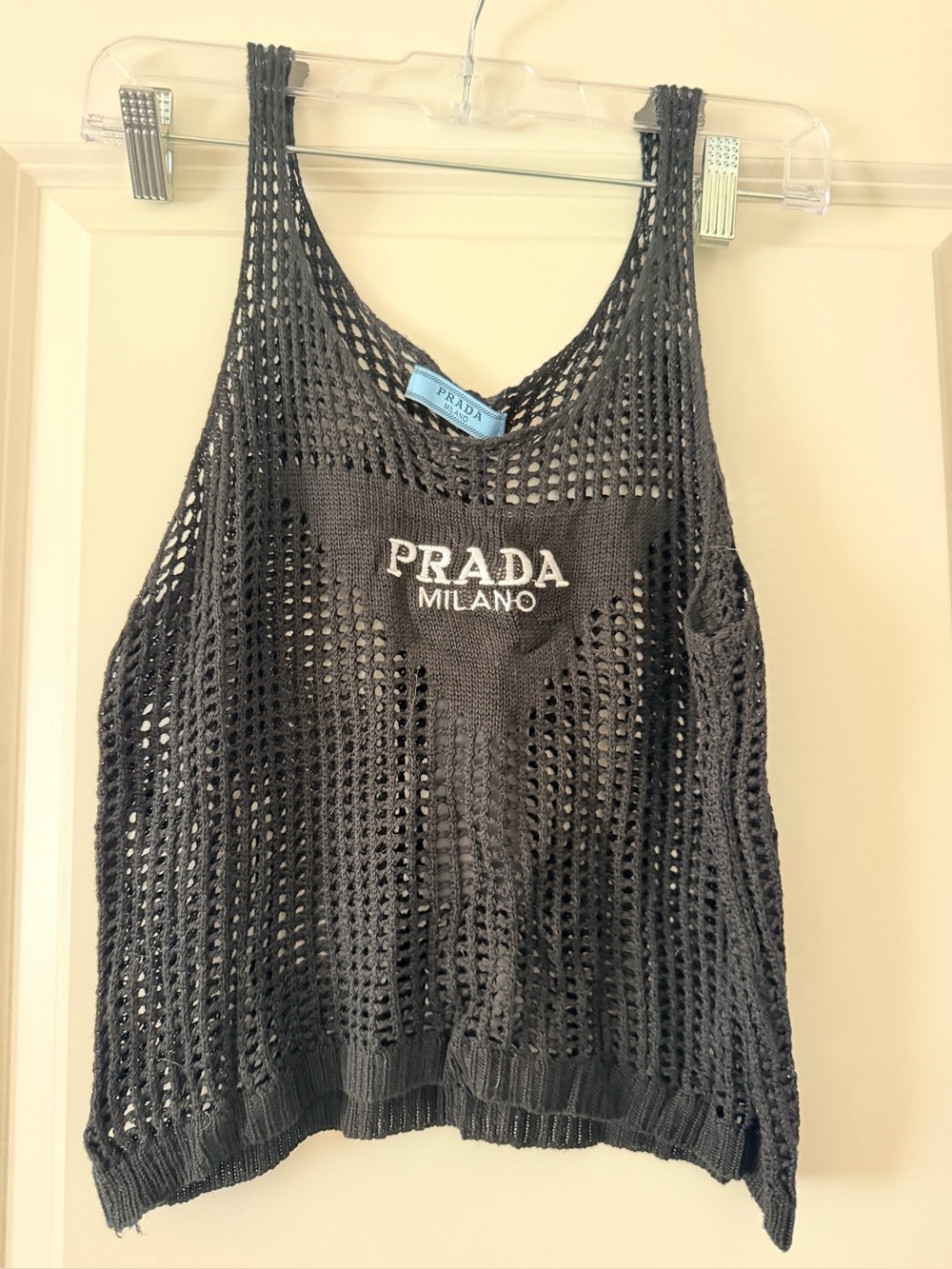 Black Open-Knit Tank Top - Picture 2 of 5